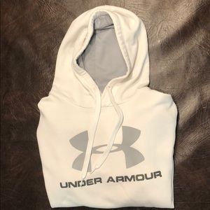 Mens White XXL Under Armor Sweatshirt